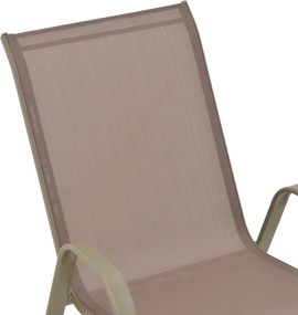 Πολυθρόνα Calan pakoworld μέταλλο σε σαμπανιζέ απόχρωση 55x75x90 εκ