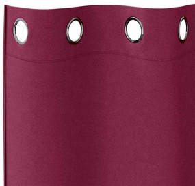 vidaXL Κουρτίνες με κουρτίνες 2 pcs Κόκκινο 225x140εκ. Πολυεστέρας