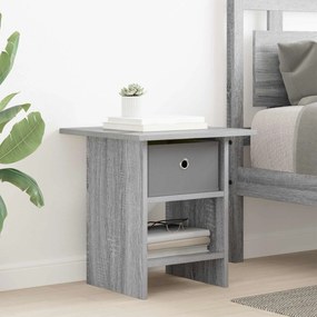 vidaXL Κομοδίνο 2 τεμ. Γκρίζο Σονομα 41 x 40 x 45 εκ
