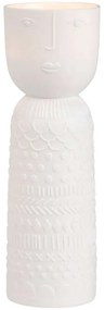 Κηροπήγιο Lucia LBTRD0016460 6x18cm White Reader Πορσελάνη