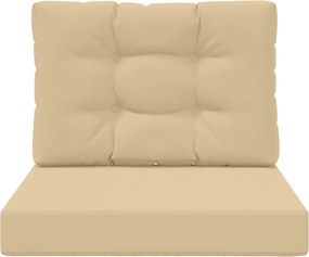 vidaXL Μαξιλάρι Καναπέ Εξωτερικού Χώρου 2 pcs Μπεζ Πολυεστέρας