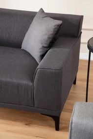 3-Seat Sofa Petra 3 -Anthracite Anthracite