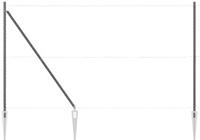 vidaXL Στηθαία με Άκρο 26 τεμ Ø32 mm 180 cm Γαλβανισμένο Ατσάλι