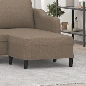 Υποπόδιο Taupe 70 x 55 x 41 εκ. Υφασμάτινο - Μπεζ-Γκρι