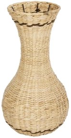 Βάζο Πλεκτό Monaco 21236 25x25x45cm Beige-Brown GloboStar Ξύλο