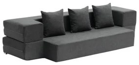 VEVOR Folding Sofa Bed 3-in-1 Foldable Couch Bed with 3 Pillows Dark Grey Twin