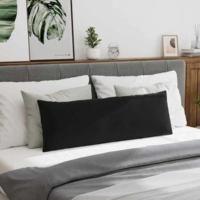 vidaXL Μαξιλάρι Καναπέ 2 τμχ. Βελούδο Μαύρο 120 x 40 cm