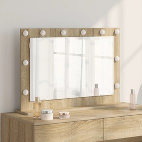vidaXL Καθρέφτης Vanity Sonoma oak Επεξεργασμένο ξύλο, Γυαλί