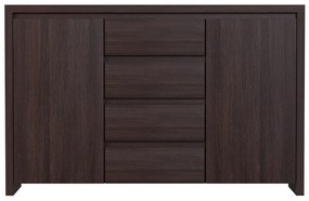 Σιφονιέρα Boston E103, Wenge, Με συρτάρια και ντουλάπια, 92x144x41cm