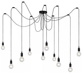 Φωτιστικό Κρεμαστό Lucide 08408-10-30 FIX Μαύρο Ματ (Black Mat)
