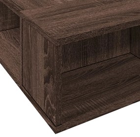 vidaXL Πλαίσιο Κρεβατιού Καφέ Δρυς 75x190 εκ. Επεξεργασμένο Ξύλο
