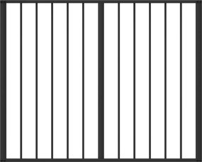 vidaXL Πόρτα Σκύλου 8 pcs Μαύρο 100 x 80 cm Επικαλυμμένος Χάλυβας