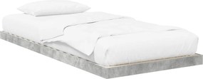 vidaXL Κρεβάτι δαπέδου Σκυρόδεμα Γκρι 100 x 200 cm Επεξεργασμένο ξύλο