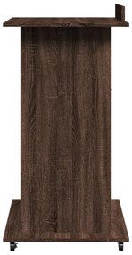 vidaXL Αναλόγιο με Ροδάκια & Συρτάρι Καφέ Δρυς 55x55x107εκ. Επεξ. Ξύλο