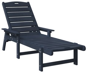 vidaXL Ξαπλώστρα Ναυτικό μπλε 53x162x98.5 εκ. HDPE