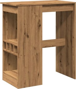 vidaXL Τραπέζι Μπαρ με Ράγες Δρυς 90x47,5x103,5 εκ. Επεξεργ. Ξύλο