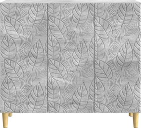 vidaXL Πλαϊνό γραφείο Γκρι Σκυροδέματος 89 x 34,5 x 80 εκ