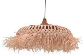 Κρεμαστό Φωτιστικό Οροφής Borobe Inart sisal σε φυσικό Φ80x45εκ 339-000001-339-000001-Μπεζ 339-000001