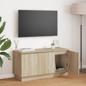 vidaXL ντουλάπι τηλεόρασης δρυς Sonoma 100x38x49 εκ. Επεξεργασμένο ξύλο