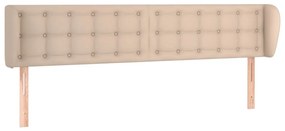 vidaXL Κεφαλάρι με Πτερύγια Καπουτσίνο 183x23x78/88εκ. Συνθετικό Δέρμα