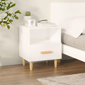 vidaXL Κομοδίνο Λευκό 40 x 35 x 47 εκ.
