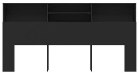 vidaXL Κεφαλάρι Με Αποθηκευτικό Χώρο Μαύρο 200 x 19 x 103,5 εκ.