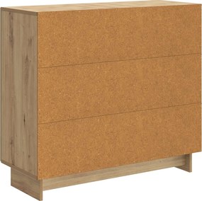 vidaXL Πλαϊνό γραφείο Artisan Δρυς 89 x 34,5 x 80 εκ