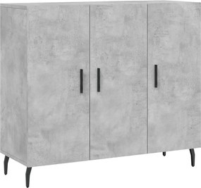 vidaXL Ντουλάπι Γκρι Σκυροδέματος 90x34x80 εκ. Επεξεργασμένο Ξύλο