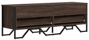 Έπιπλο Τηλεόρασης Καπνιστή Δρυς 122x34x41εκ. Επεξεργασμένο Ξύλο - Καφέ