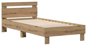 vidaXL Πλαίσιο Κρεβατιού Artisan Oak 90 x 200 cm Επεξεργασμένο ξύλο