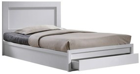 Κρεβάτι Mesa C108, Μονόκλινο, Άσπρο, 90x200, Πλαστικοποιημένη μοριοσανίδα, Τάβλες για Κρεβάτι, 93x207x99cm