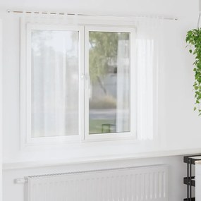 vidaXL Κουρτίνα βυσσινί 2 pcs Λευκό 175 x 140 εκ. Πολυεστέρας