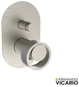 Armando Vicario HALO Μίκτης εντοιχισμού 2 εξόδων με εκτροπέα Inox Finish