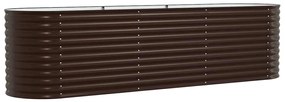 vidaXL Καφέ Κήπος Ανασήκωμα 320 x 80 x 81 εκ. από Γαλβανισμένο Ατσάλι