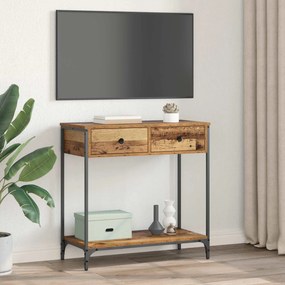 vidaXL Τραπέζι κονσόλας Παλιό Ξύλο 75 x 34,5 x 75 εκ