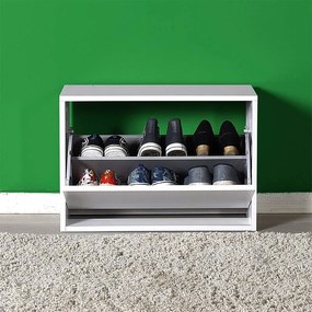 Παπουτσοθήκη Step Megapap 6 ζευγών χρώμα λευκό 60x30x42εκ.