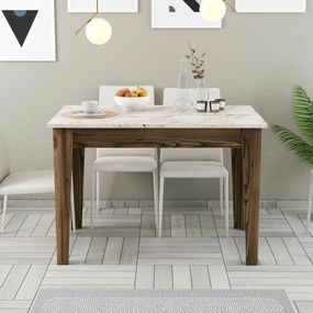 Stewehome Τραπέζι κουζίνας Λευκό / Δρυς 110x72x75 cm