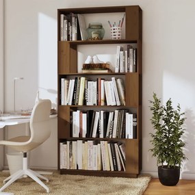 vidaXL Βιβλιοθήκη/Διαχωριστικό Χώρου Μελί 80x25x163,5 εκ. Μασίφ Ξύλο