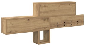 vidaXL Τοίχου Κρεμάστρα με ράφι artisan δρυς 100 x 12 x 43.5 εκ