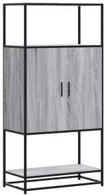 Highboard Grey Sonoma Κατασκευασμένο ξύλο και μέταλλο - Γκρι
