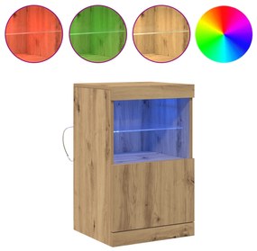 vidaXL Μπουφές με LED Φωτιστικά Καπιτονέ 41x37x67 εκ.