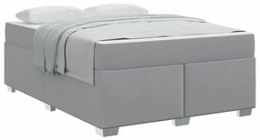 vidaXL Σκελετός Κρεβατιού Ανοιχτό γκρι 160 x 200 cm ύφασμα