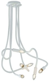 Φωτιστικό Οροφής Lover I-LOVER-6-BCO 6xE14 Φ18cm 100cm White Luce Ambiente Design Metal