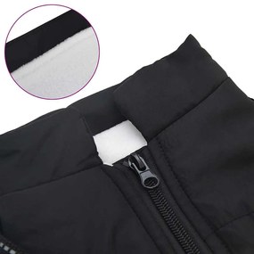 vidaXL Μπουφάν Σκύλου με ιμάντα Μαύρο S Φλις και Πολυεστέρας