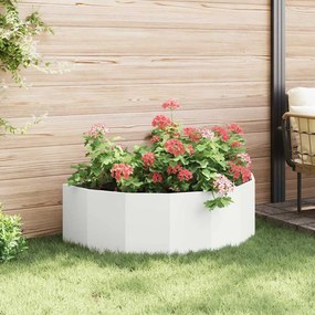 vidaXL Γλάστρα Λευκό 120 x 60 x 35 cm Ατσάλι