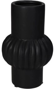 Βάζο ArteLibre Γραμμές Μαύρο Κεραμικό 11.5x11.5x19cm