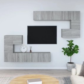 vidaXL Έπιπλο Τηλεόρασης Επιτοίχιο Γκρι Sonoma από Επεξεργασμένο Ξύλο