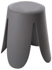 STOOL DENTY  POLYPROPYLENE IN GREY-PU SEAT IN GREY Φ30x45Hcm.