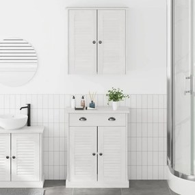 vidaXL Σετ Επίπλων Μπάνιου με ράφι VIGO 2 pcs Λευκό και Αντίκα Λευκό