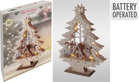 ΠΑΡΑΔΟΣΙΑΚΆ WINTER SCENES XMAS TREE LED 39CM NATURAL GML002150